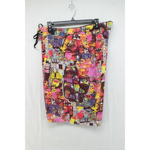 Vintage Lost Enterprises Board Shorts Mens 36 Graphic Masters of Mayhem Swim Y2K - Picture 6 of 11